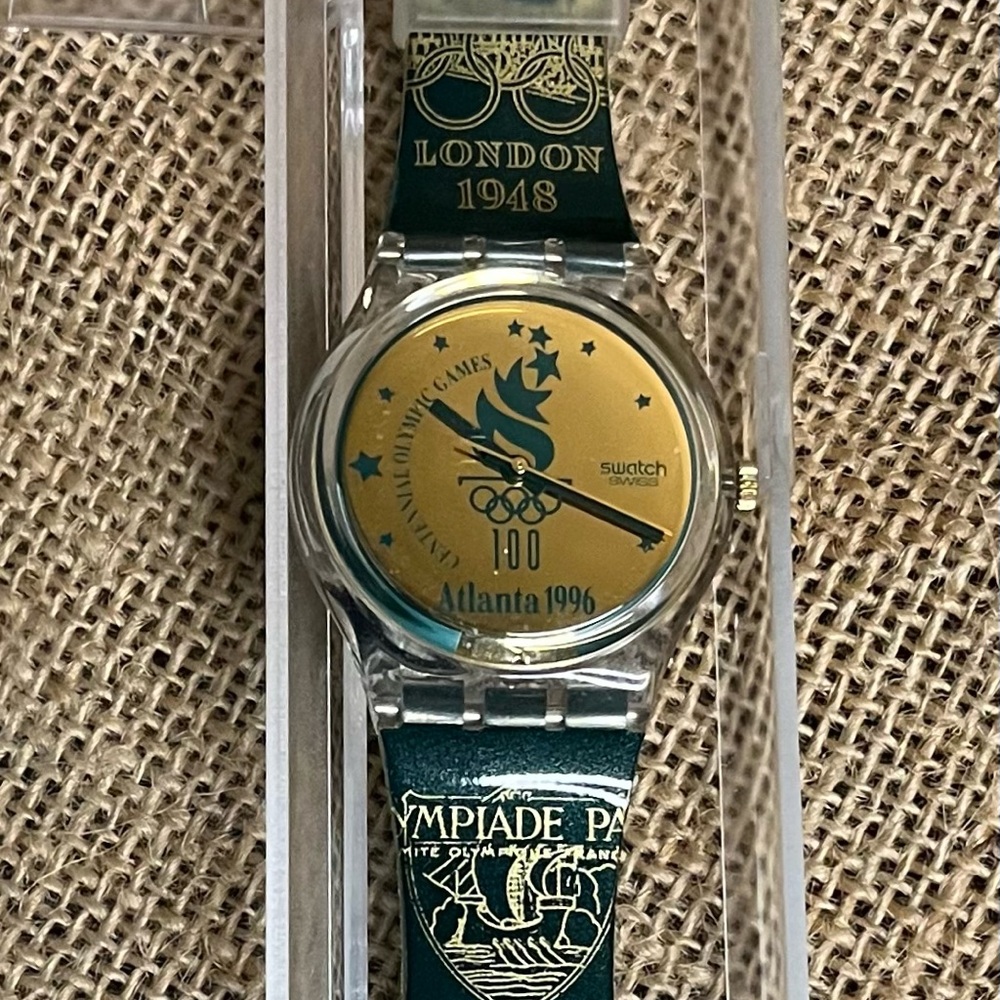 1994 Vintage Swatch Watch Atlanta 1996 Olympics Special Swiss Unisex